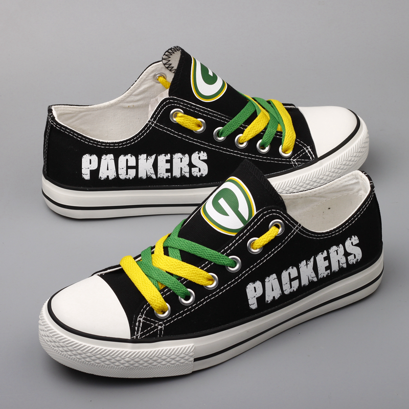 Women's NFL Green Bay Packers Repeat Print Low Top Sneakers 004